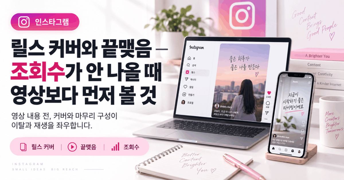 릴스 커버와 끝맺음 — 조회수가 안 나올 때 영상보다 먼저 볼 것