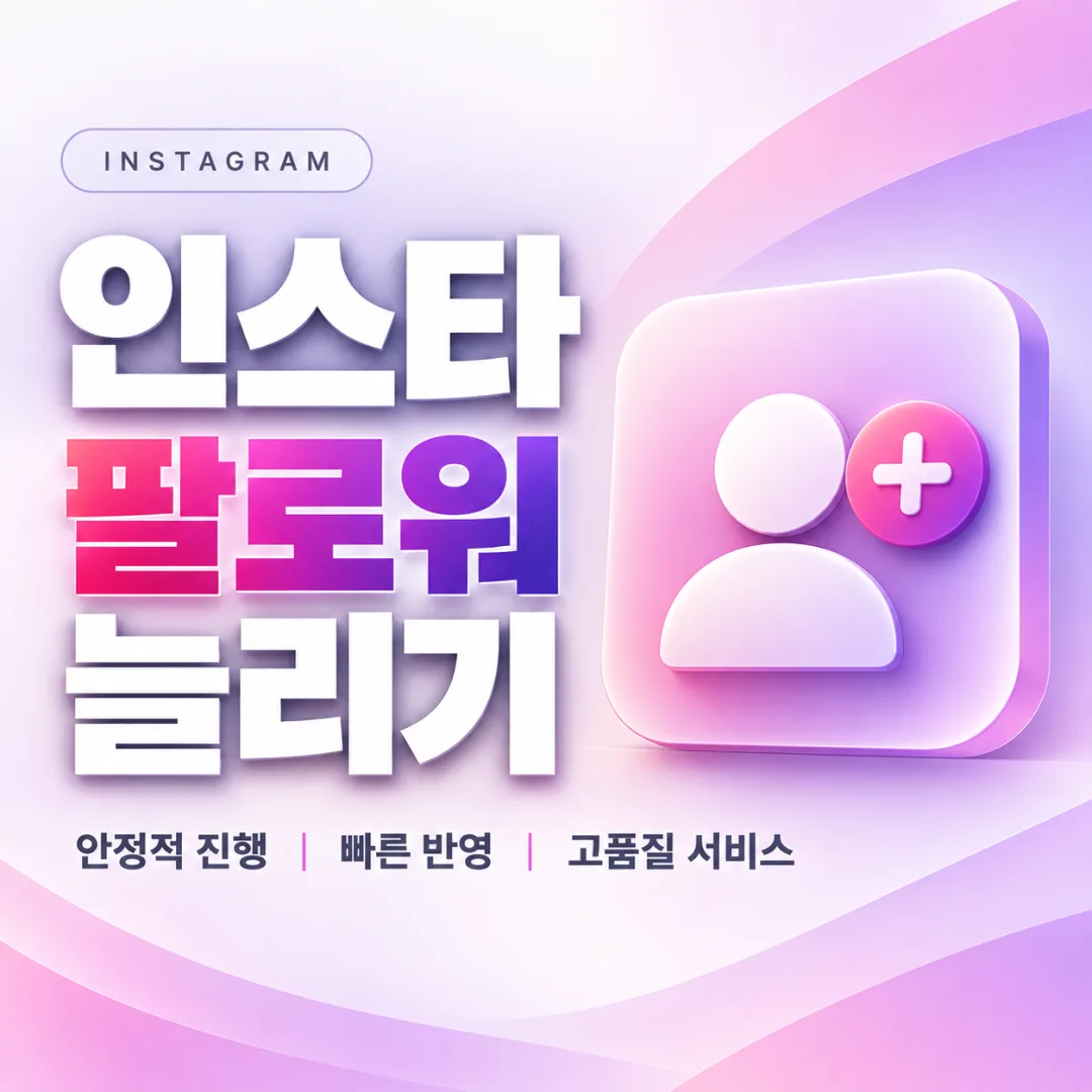 인스타그램 팔로워 늘리기